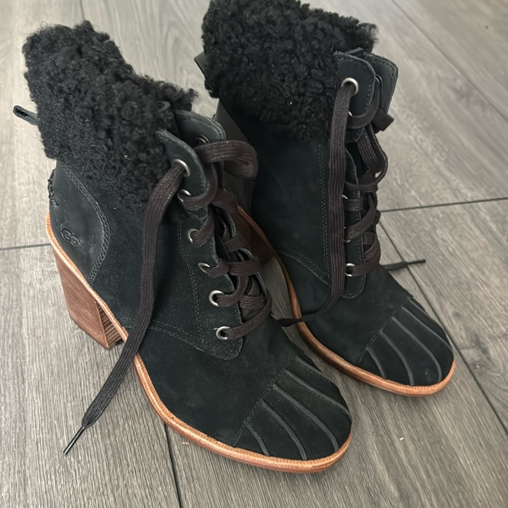 Black suede Ugg Jaxon boot